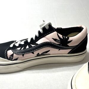 VANS shoes  8.5  411 Leaf Pattern Pink & Black  Unique ‎ Rare Excellent